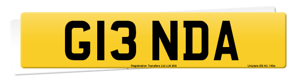 Registration number G13 NDA